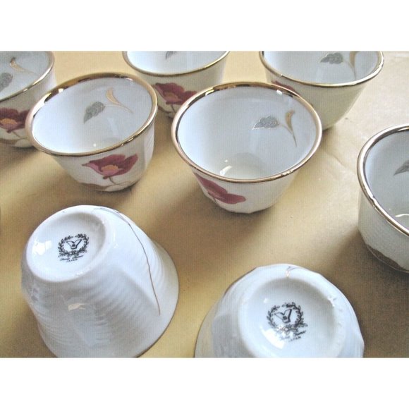 Japan Dining Yamasen Cawa Pink Roses Porcelain Gold Accent Trim Tea